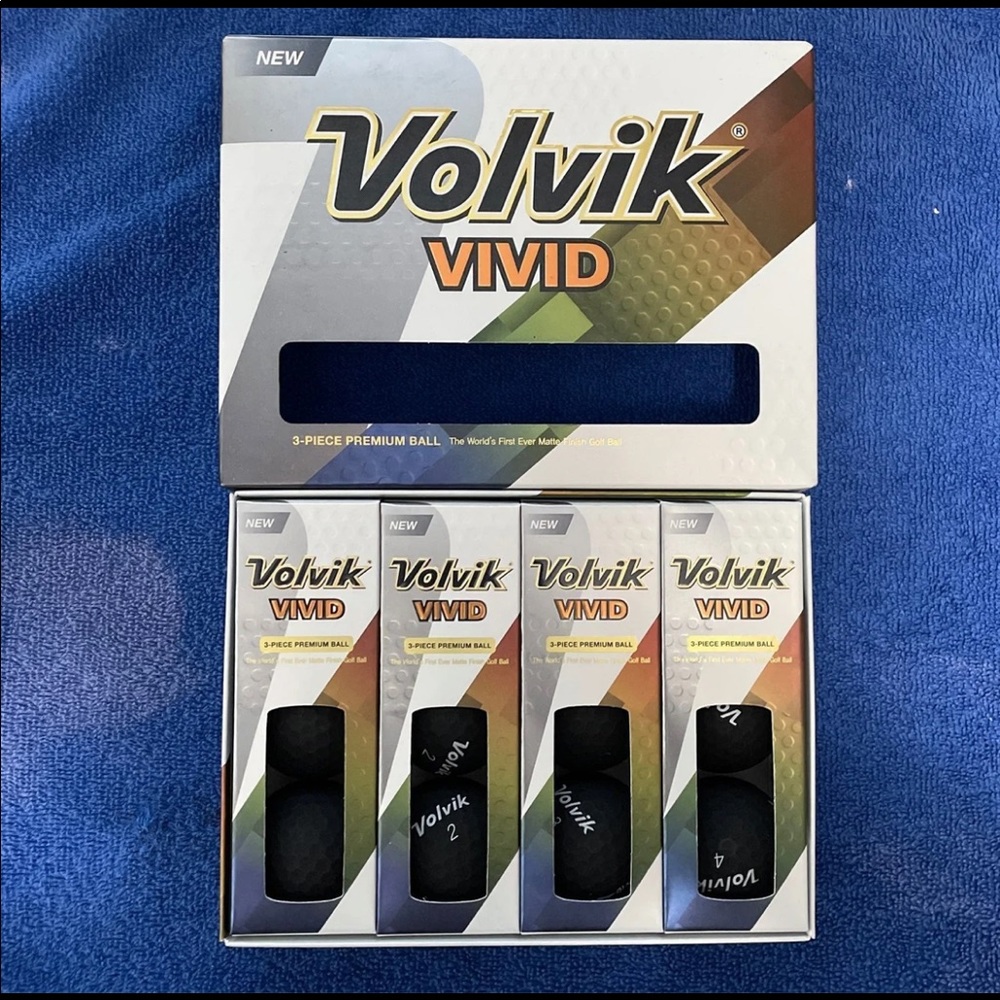 Extremely Rare Volvik Matte Black Dozen Golf Balls (NIB) not produced anymore